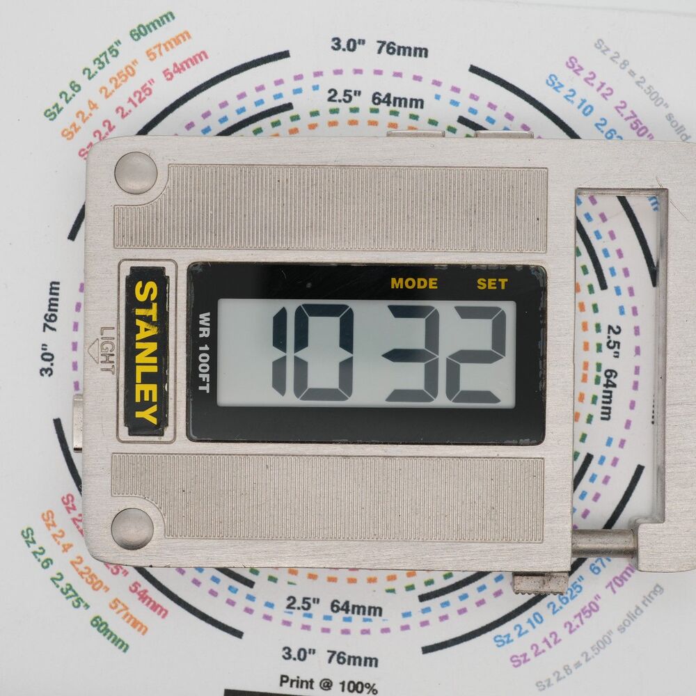Vintage Stanley 37811W EDC Multitool Digital Clock Magnifier LED Light Carabiner